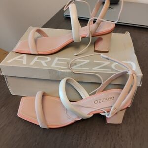 Arezzo Elegant Pink and Cream Heels